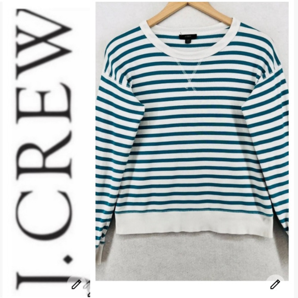 J.Crew Terry Striped Sweatshirt EUC
